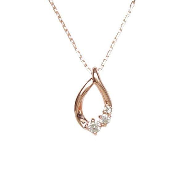 ネックレス レディース しずくモチーフ ネックレス ギフト キュービックジルコニア シルバー