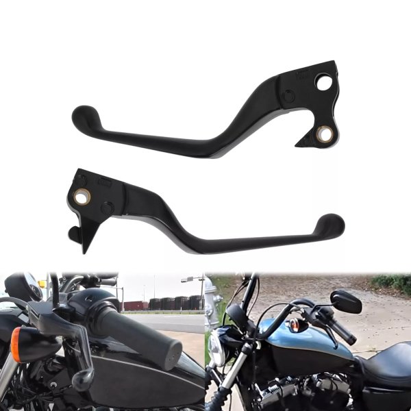 オートバイcncブレーキクラッチレバーブラックハンドコントロールレバーハーレースポーツスターxl 1200 883ロードスター鉄カスタム七2