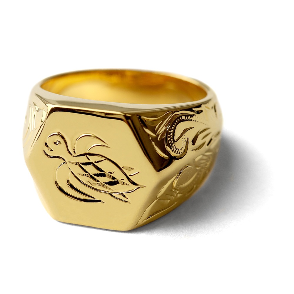 BFF 印台リング ウミガメ [bffr014-g-l]