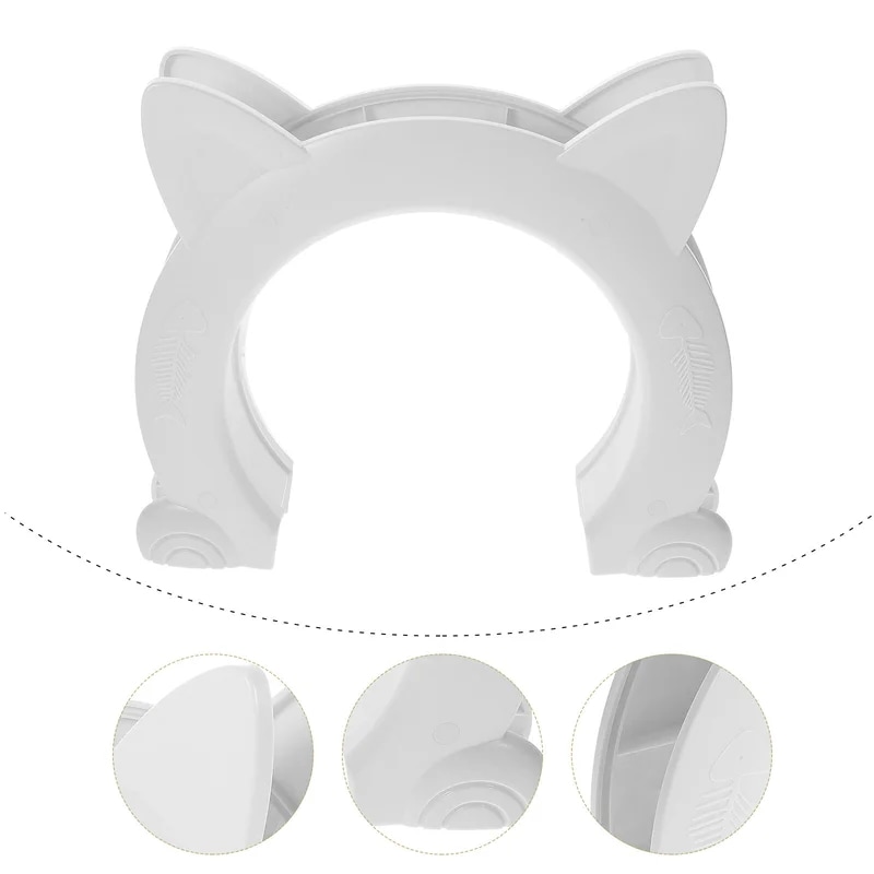 猫のドアの穴が付いている猫のドア,ケンケーブキャット,ドアのフェンス,自由に入ることができ,diyドア,パスポータル,白