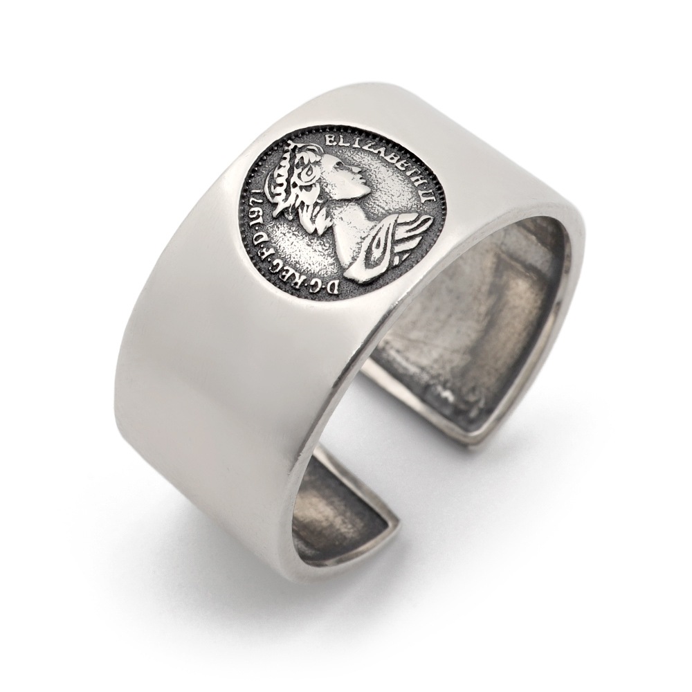 925 平打ちリング エリザベス 太幅 [cr079]