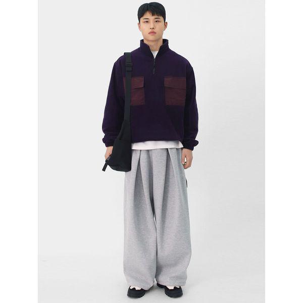 メンズ ユニーク ディープタック 裏起毛 バルーン ワイド 合布 トレーニングパンツ SCONP011_P412288786