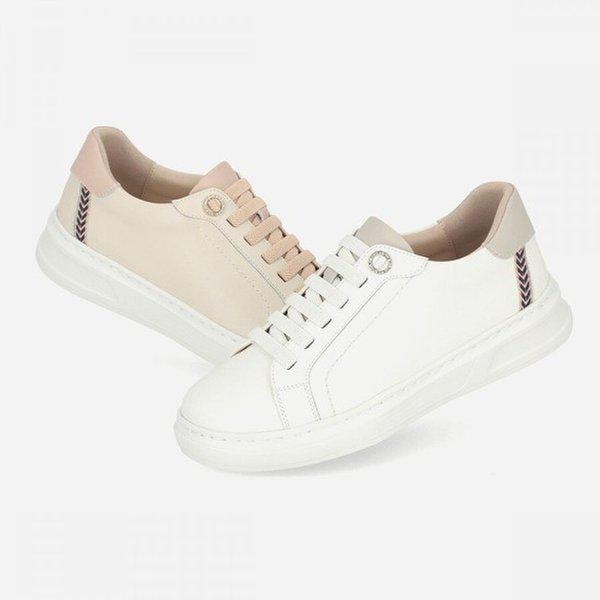 女性 牛革 デイリー スニーカー 3cm LCWS07U513_YS