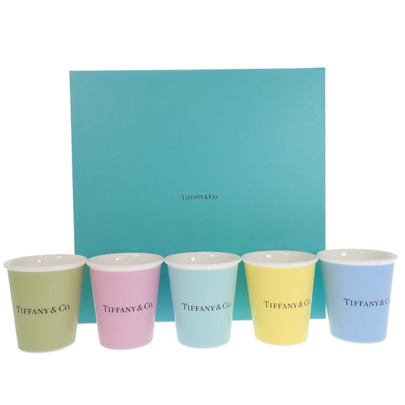 コーヒーカップ ボーンチャイナ 5個セット 71364488 グラス 陶磁器 マルチカラー【Sランク】