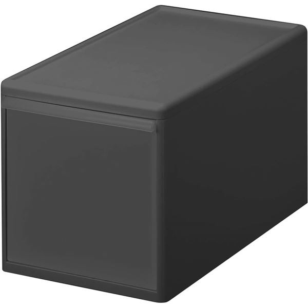 [2個セット] 吉川国工業所 Like-it 組み合わせて使える収納ケース ミディL / 約幅25.5x奥行46.5x高さ28cm グレー MOS-05