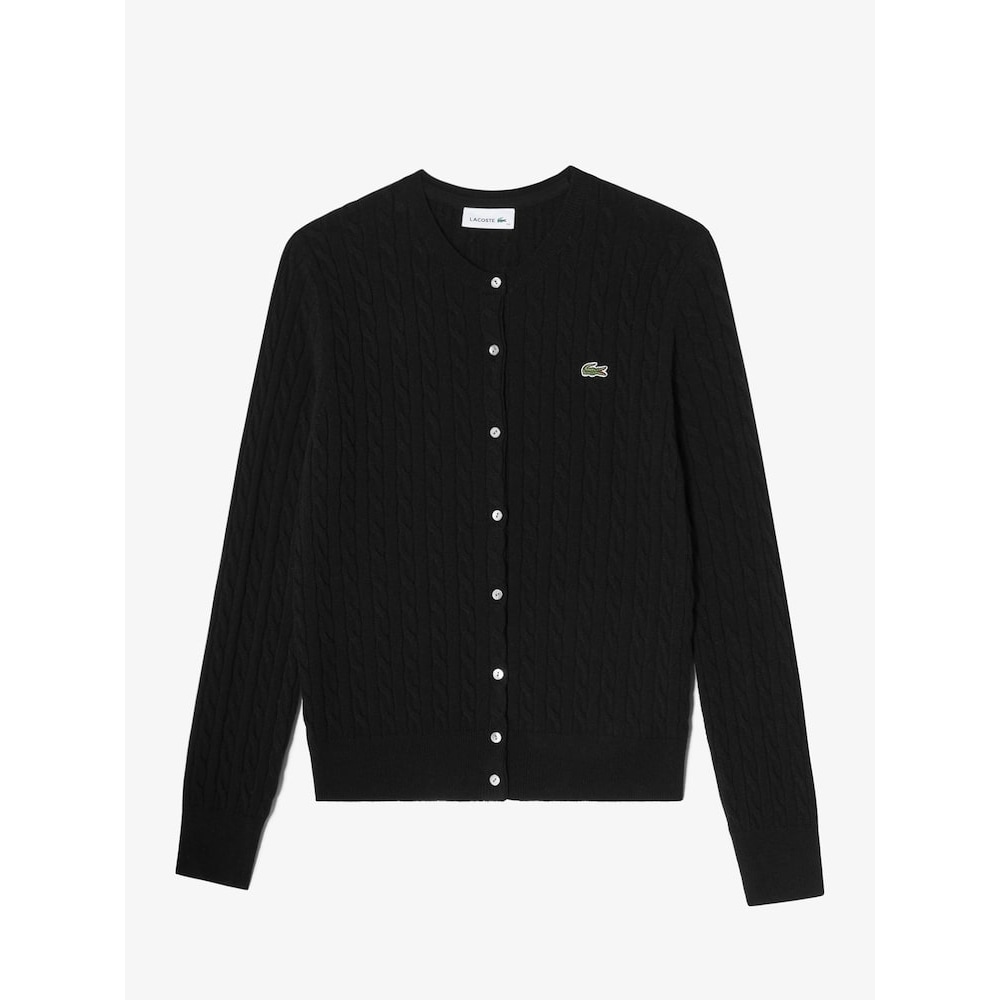 LACOSTE 女性用ケーブルクルーネックカーディガン AF091E-54N 031 Q2NAF091E-54N031カーディガン