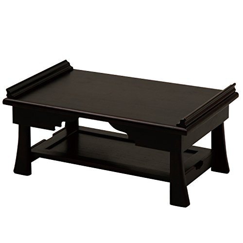 色：ダークブラウン サイズ：幅61 山善(YAMAZEN) 折たたみ供物台 ダークブラウン HOK