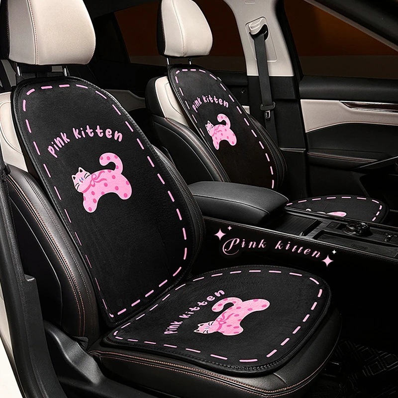 かわいい漫画カーシートクッション秋と冬豪華な不凍液暖かいカーシートクッションプラスベルベット厚みのある滑り止めシートクッション