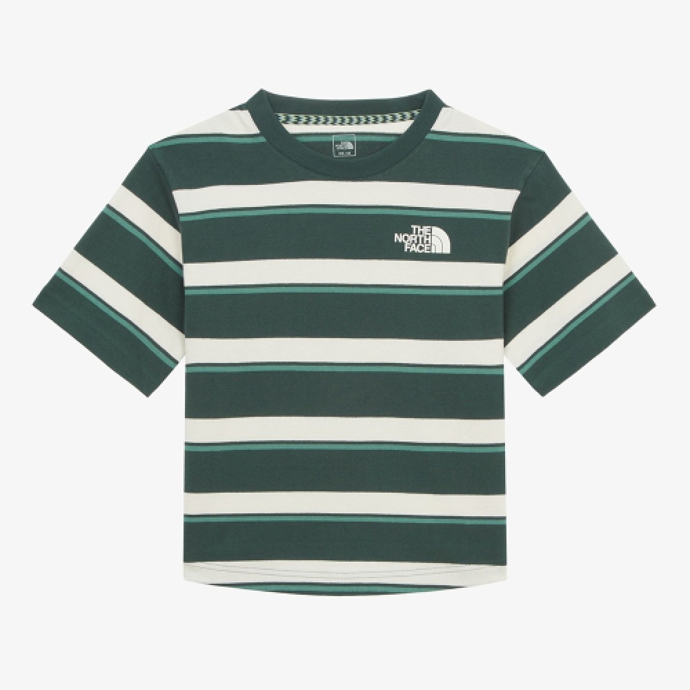 THE NORTH FACE デューロストライプ半袖Tシャツ_CLASSIC GREEN NT7UR28B