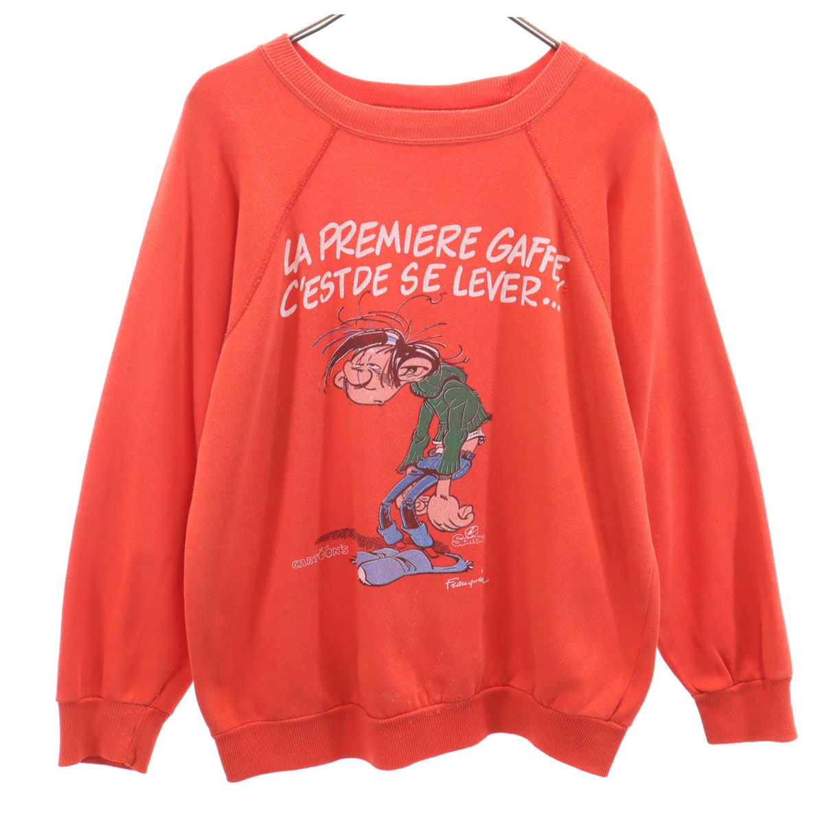 VINTAGE ヴィンテージ 80s ガストン・ラガフ 長袖 ラグラン スウェット L レッド メンズ 古着 9,734円