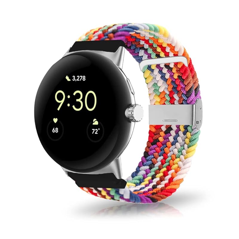 [LuFiYa] バンド For Google Pixel Watch 2/Google Pixel Watch 対応 時計バンド バンド ナイロン スポーツバンド 編組バンド 伸縮性 速乾性 交換ベ
