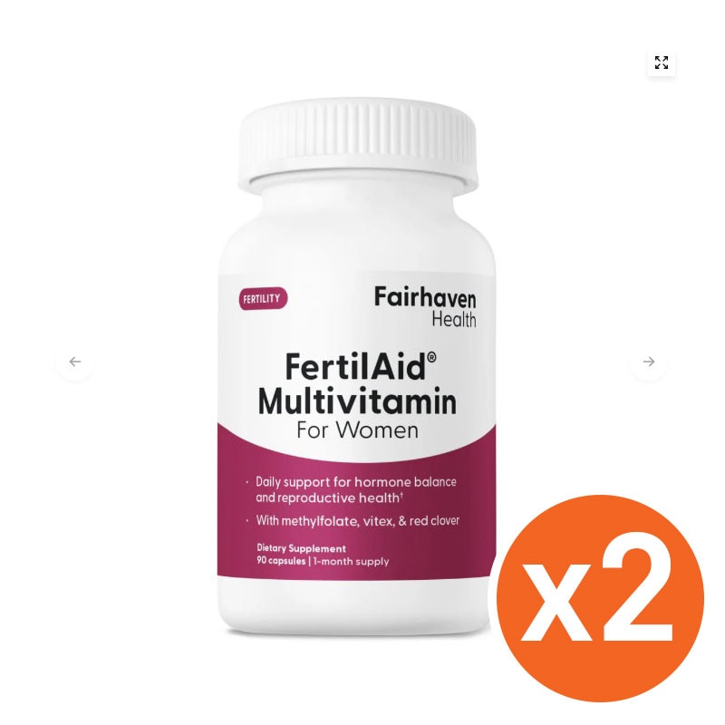 2個セットFairhaven Health FertilAid Multivitamin For Women 妊娠準備栄養剤