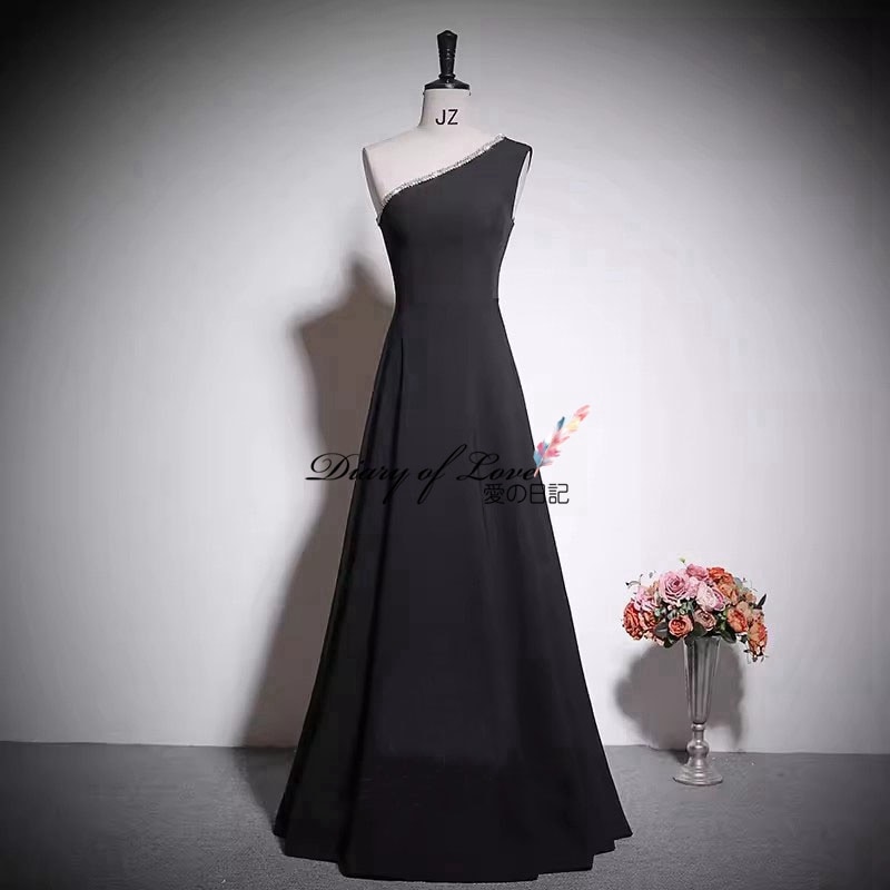 黒 ステージドレス パーティー 衣装 舞台 コンサート 結婚式 音楽会 演奏会用ドレス 発表会用ドレス