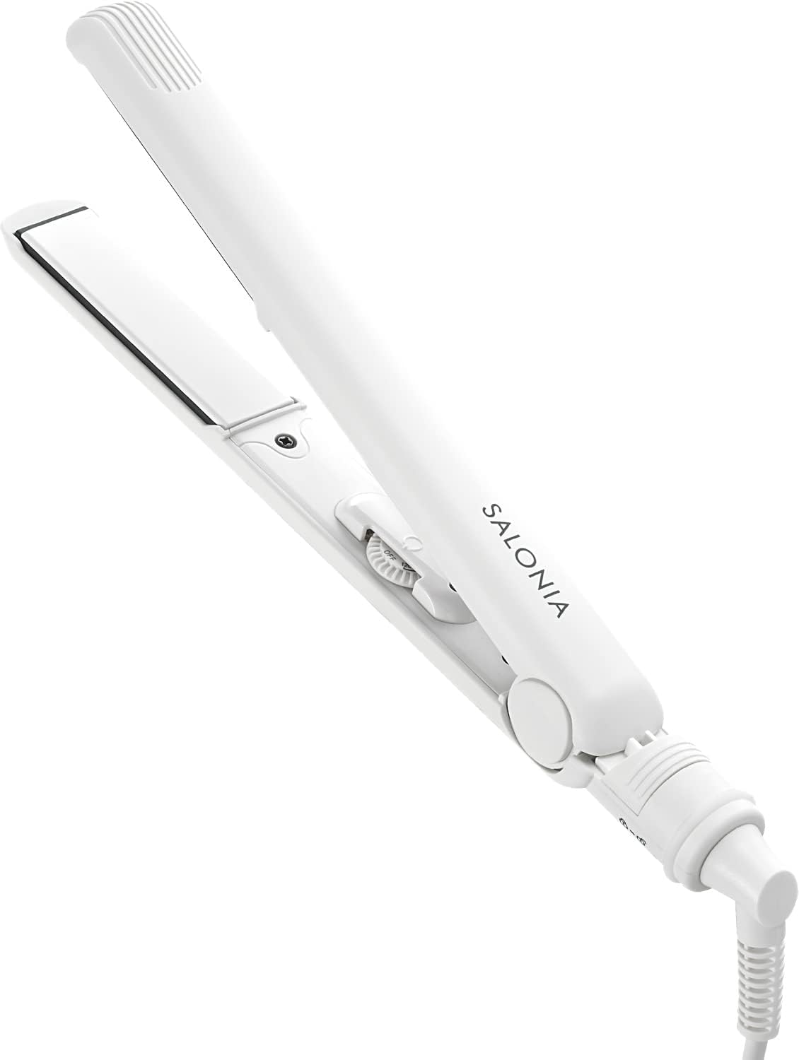 SALONIA サロニア ストレートアイロン ヘアアイロン 24mm SL-004SAW ホワイト【Amazon.co.jp限定】
