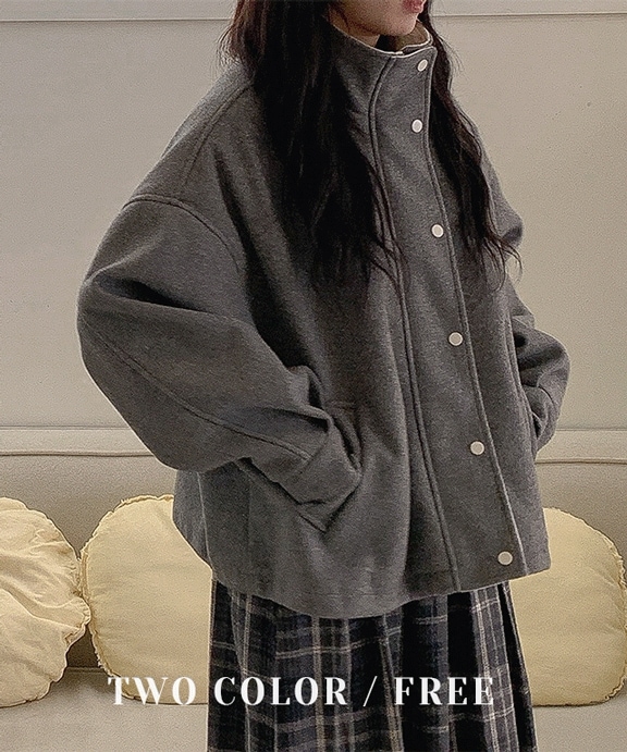 オーバーフィットベーシックカラージャケット