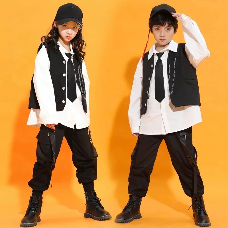キッズダンス衣装 【短納期】 ストリートダンス＆ヒップホップ風 キッズ/ジュニア クールファッションセット 子供用 セットアップ ヒップホップ ジャズ 演奏会 応援団 19