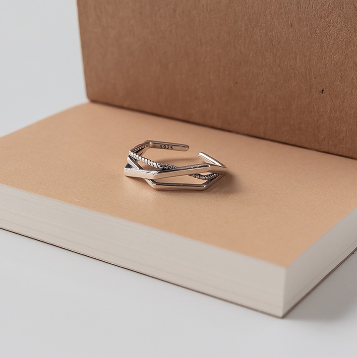 ENHYPENヒスン着用[925silver]某リーフシルバーの指輪free size(1216号)