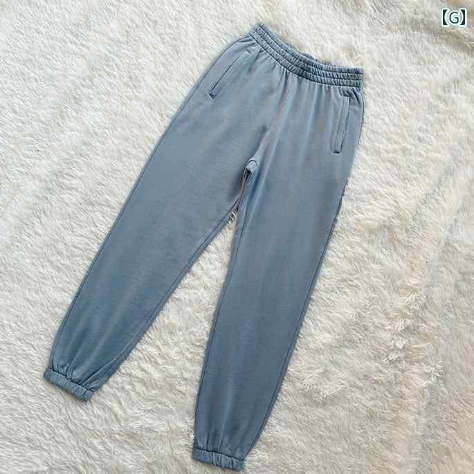 レディース カジュアル パンツ ボトムス ベビー ブルー ジッパー ポケット スウェット 女性 レギンス 秋冬 スリム イン 5,455円