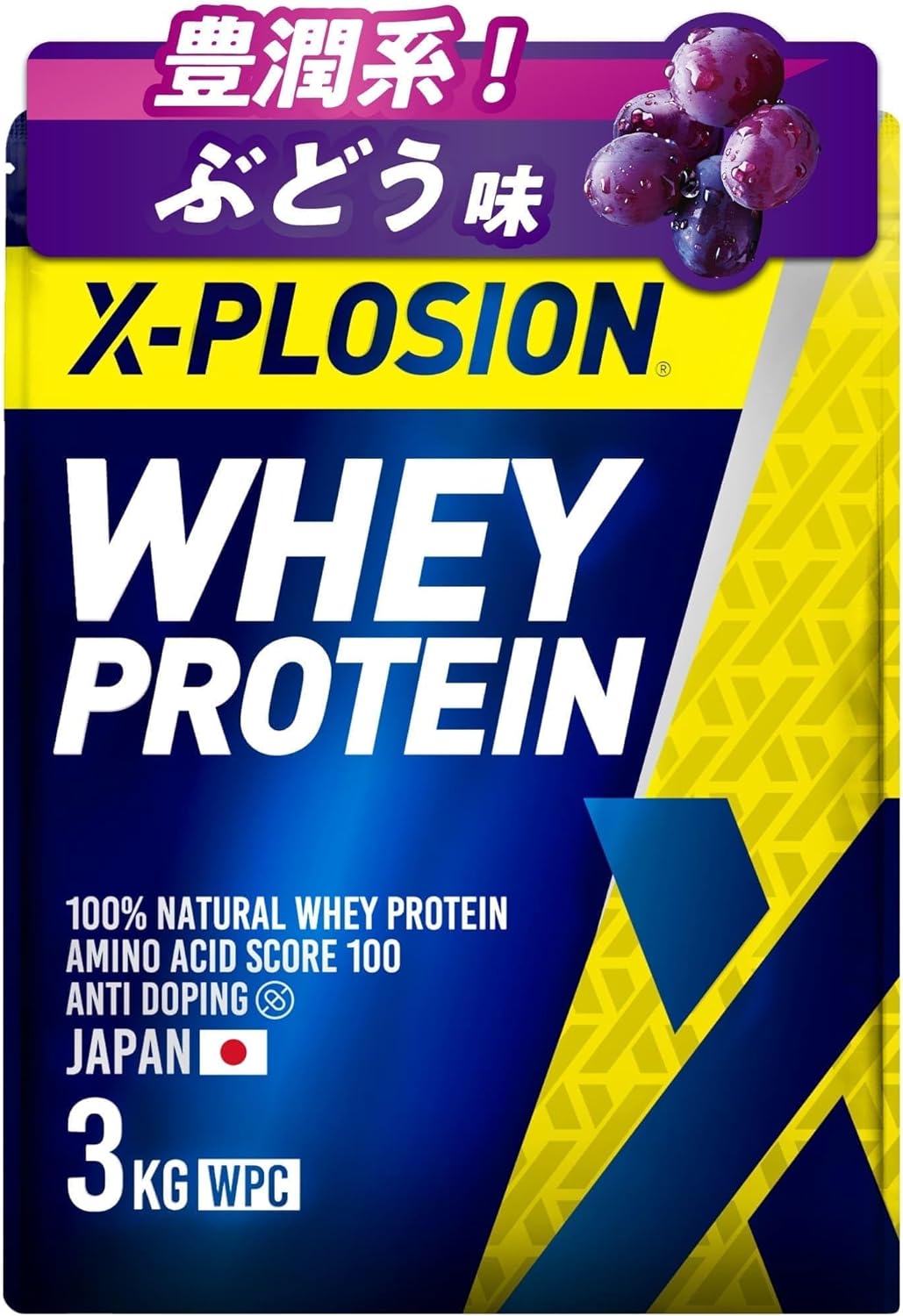 エクスプロージョン プロテイン 3kg ホエイプロテイン ぶどう味 WPC X-PLOSION 日本製造 8,579円