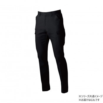 桑和 3472-08　カーゴパンツ G3Lサイズ ブラック（4） SOWA