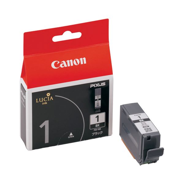 （まとめ） キヤノン Canon インクタンク PGI-1BK ブラック 2443B001 1個 (×3セット)