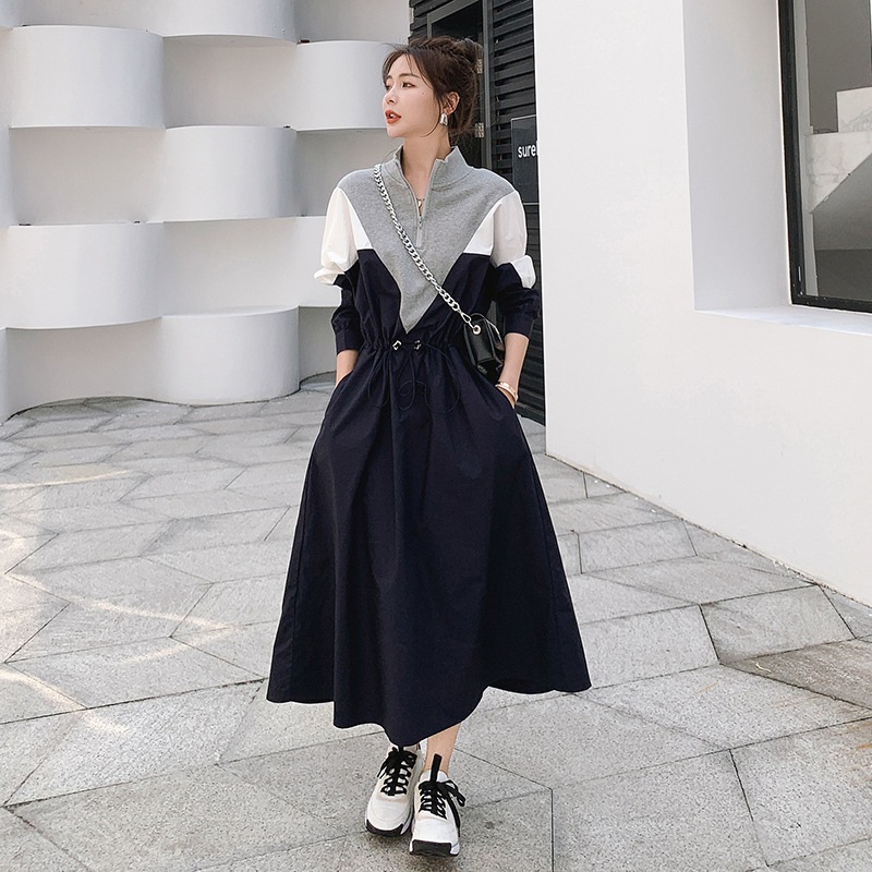 ワンピース セータードレス 長袖 プルオーバー ロング丈 Aライン シック ウエストスリム かわいい 大人可愛い きれいめ シンプル カジュアル 大人 上品 おしゃれ お洒落 レトロ 大人女子