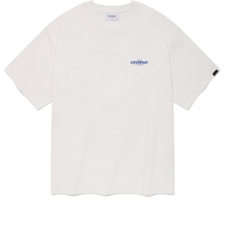 COVERNAT 패스포트 티셔츠 화이트