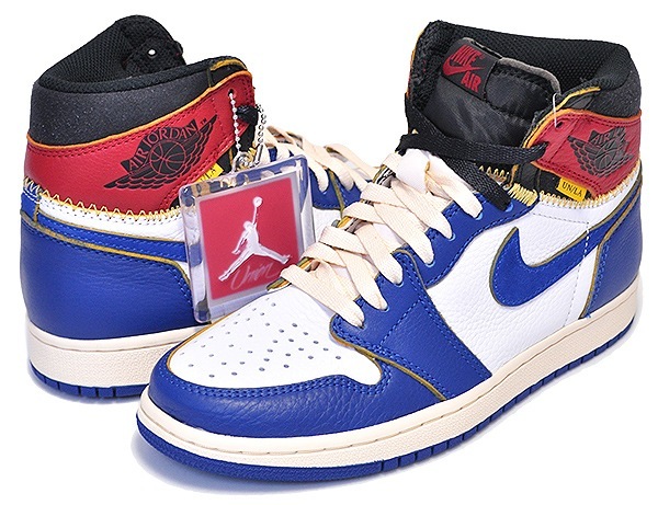 エアジョーダン 1 ハイ ユニオン ホワイト ストームブルー バーシティレッド bv1300-146