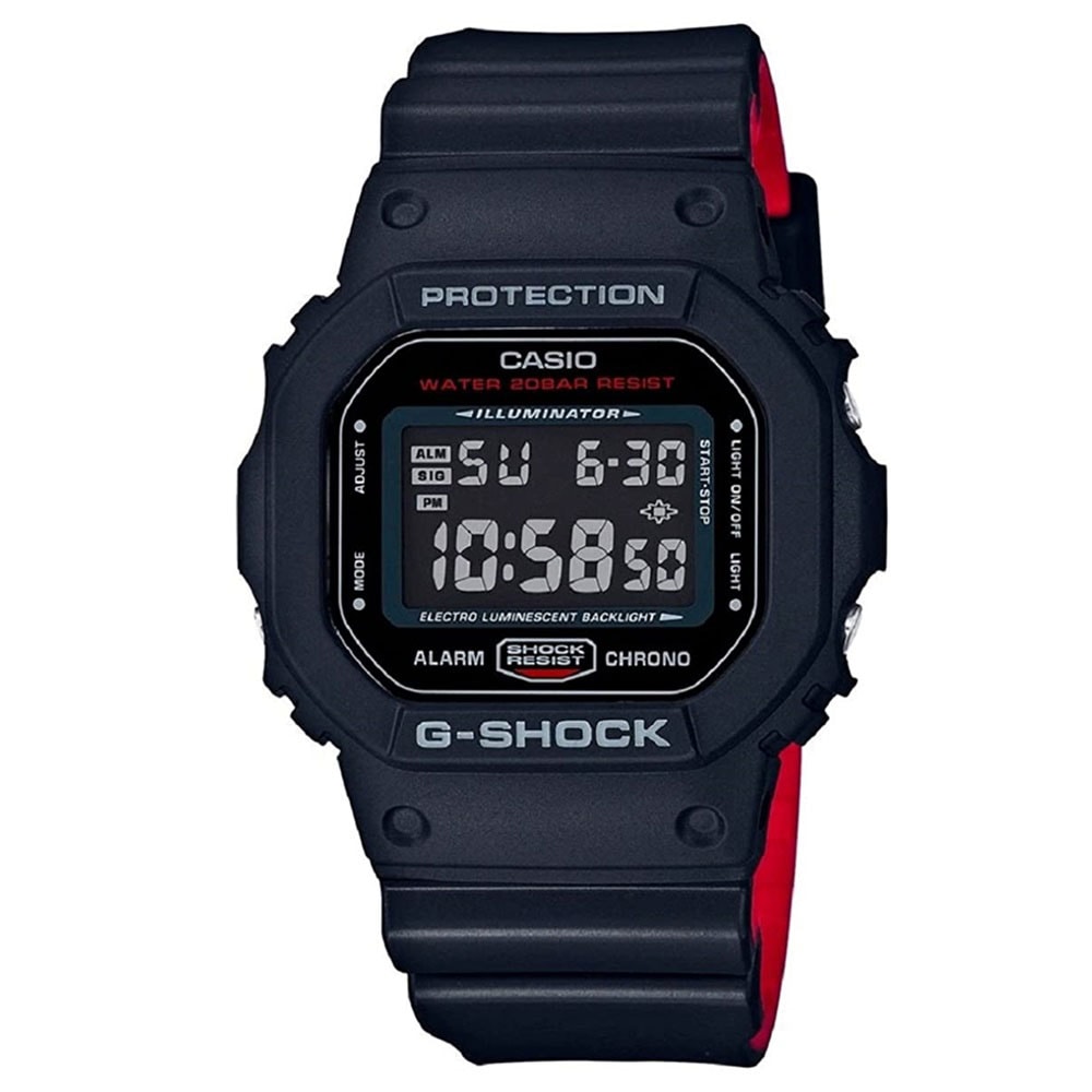 スポーツ・アウトドアにも最適！ カシオ 時計 メンズ 腕時計 手表 Gショック G-SHOCK デジタル 多機能 ブラック レッド DW-5600HR-1 誕生日プレゼント ポイント消化