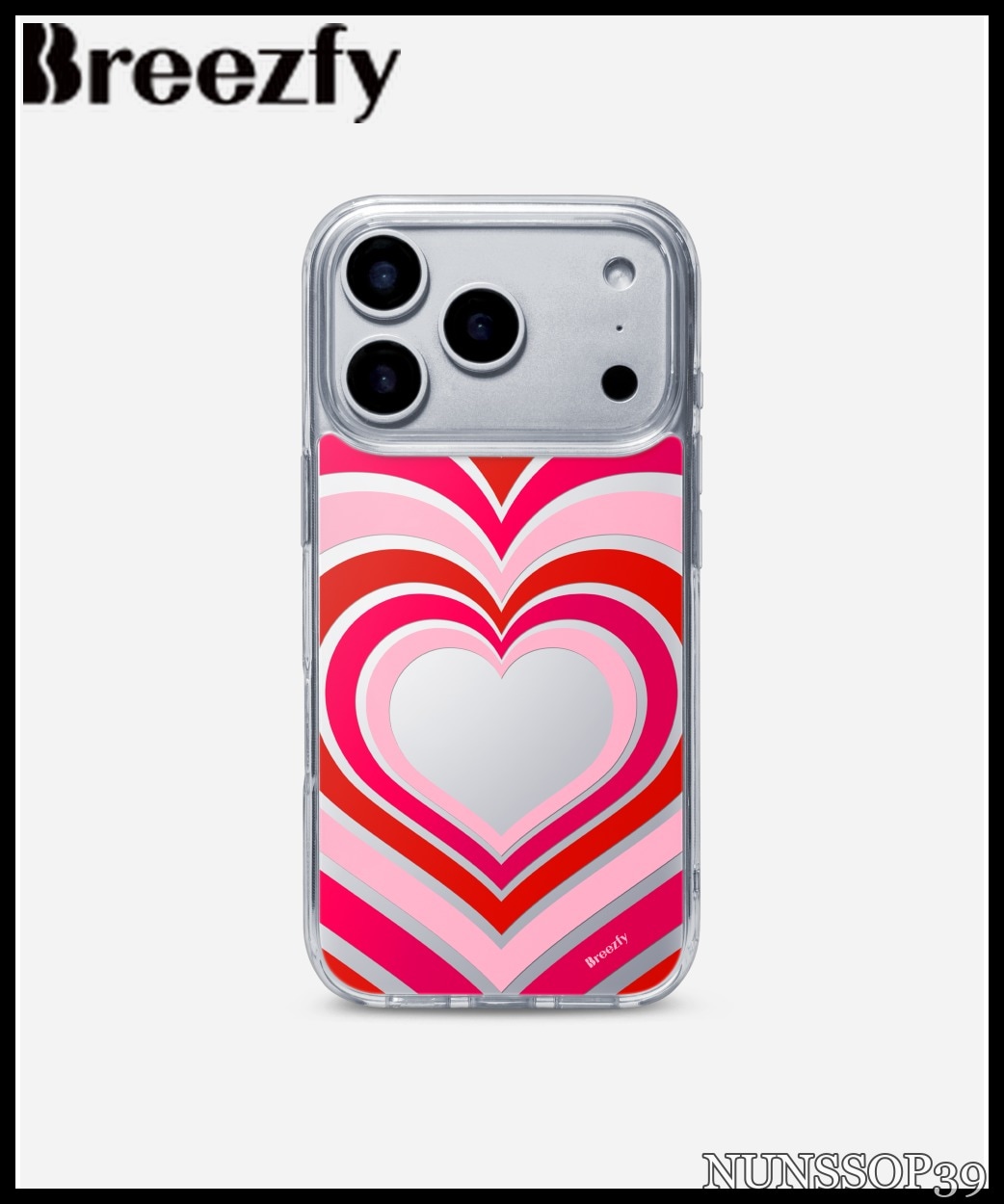 Breezfy HEART POP - iPhone - Clear Frame