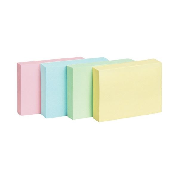 （まとめ）TANOSEE ふせん 38x50mm 4色混色 1パック（20冊）[x3セット]紙製品・封筒