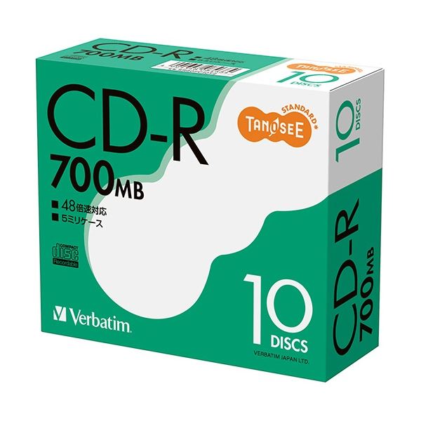 （まとめ）バーベイタム データ用CD-R 700MB 48倍速 BS スリム （10枚）[x20]