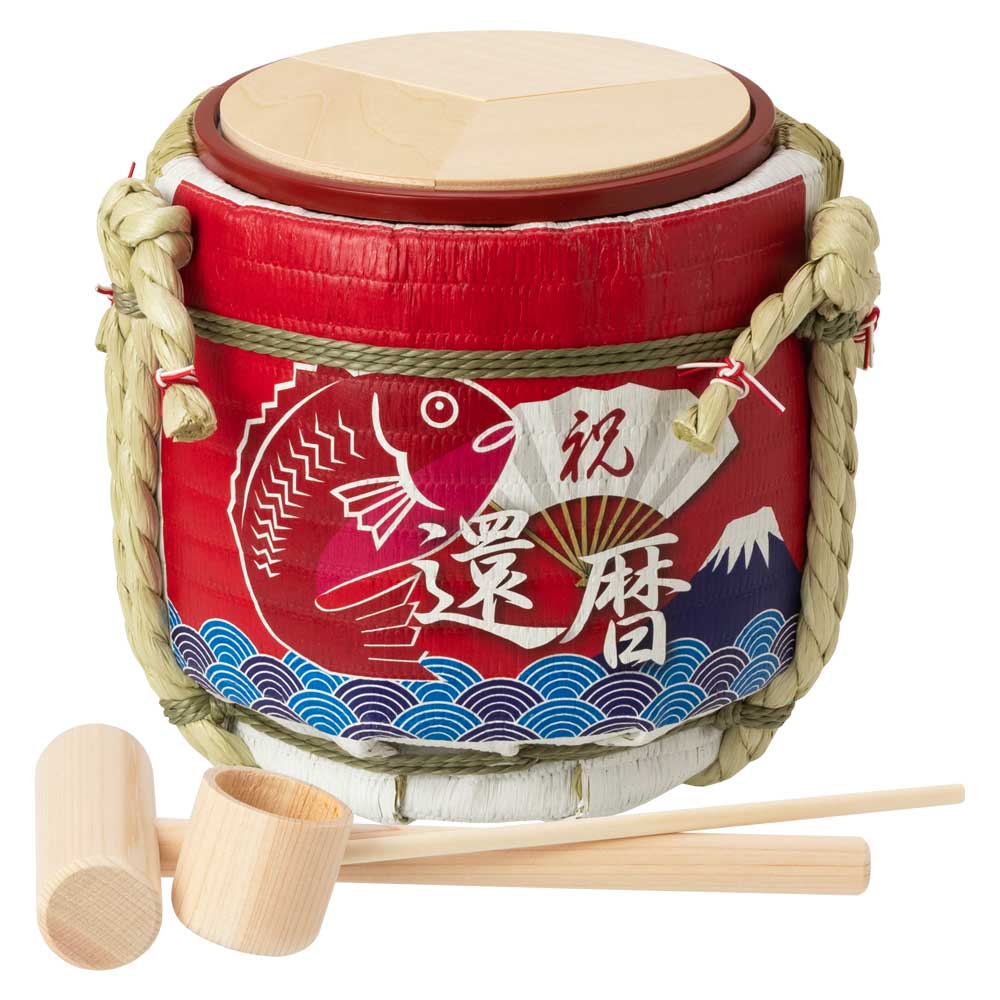 岸本吉二商店　ミニ鏡開きセット　菰樽　還暦祝い　マグネット式の鏡板で何度でも鏡開きが楽しめます　結婚披露宴　各種イベント　プレゼント　ギフト 8,712円