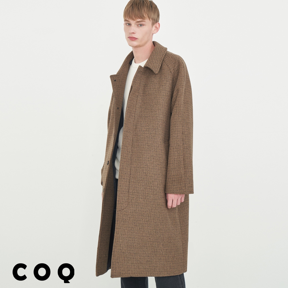 ウールブレンドバルマカンMACコート_チェック