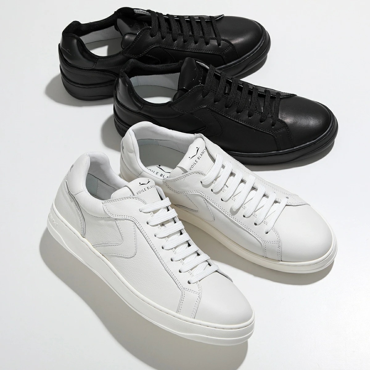 VOILE BLANCHE ボイルブランシェ スニーカー LAYTON 100 0012017678.07 メンズ ローカット ロゴ レザー 靴 カラー2色