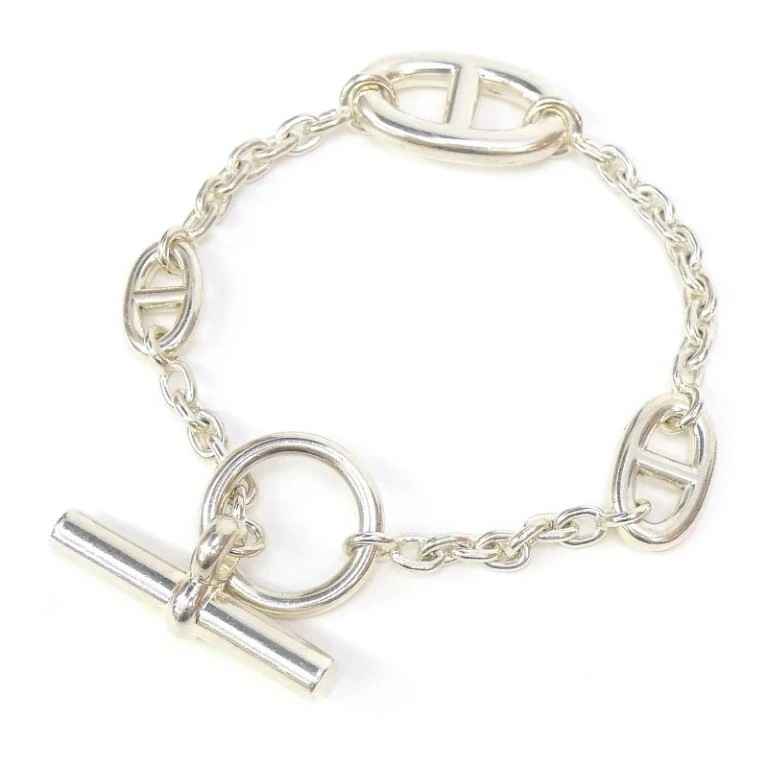 エルメス HERMES ブレスレット シェーヌダンクル ファランドール /シルバー/SV925【中古】(67809)