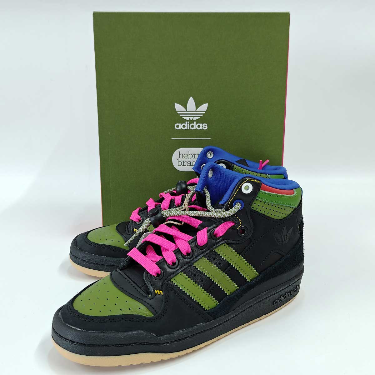 【中古】アディダス ヘブル・ブラントリー オリジナルス フォーラム FORUM ミッド RT スニーカー 23.5cm GZ4396 メンズ ADIDAS