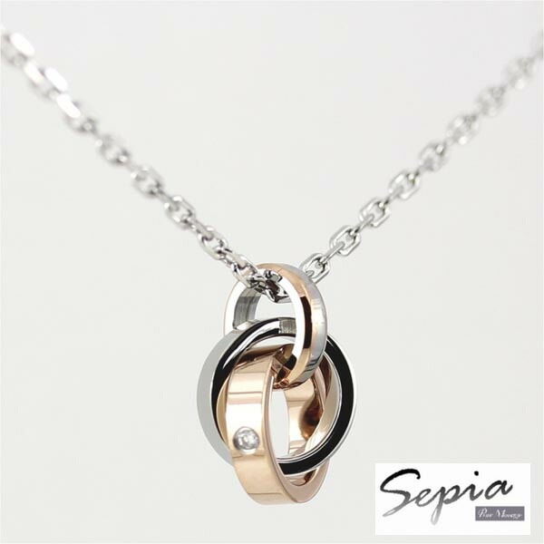 【即納】ピュア メッセージ　セピア　メンズ　レディース ダイヤモンド ステンレス ペンダント ネックレス PURE MESSAGE SEPIA PMS-126 金属アレルギー対応 ノンアレルギー