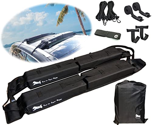 T.S.H 車用ルーフトップソフトキャリア 60kg レール不要 工具不要 全車種対応 簡単取り付け ルーフ ラック キャリア サーフボード カヤック カヌー スノーボード スキー 車載 車 カーラッ