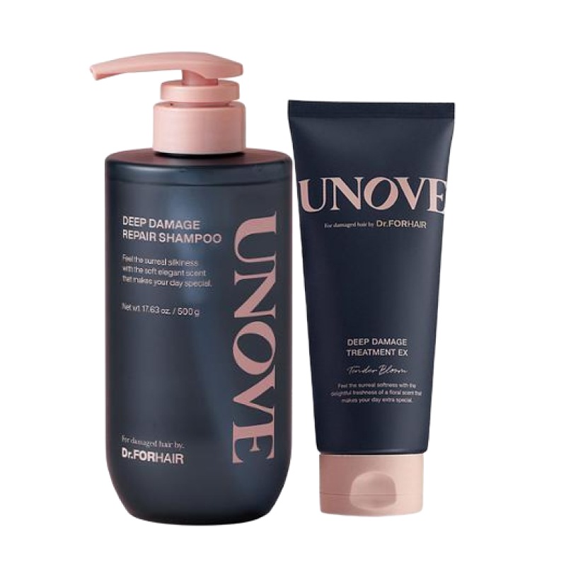 ディープダメージリペア セット(シャンプー 500g+トリートメントex 207ml) / 韓国 人気 髪の毛サラサラ ケラチン タンパク質 シャンプートリートメントセット