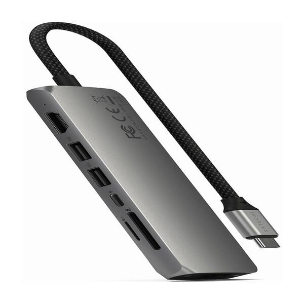 PST-P7SM スペースグレイ ハブ・ドッキングステーション 7-in-1 USB-C Slim Multiport Adapter with Ethernet 日本正規代理店品