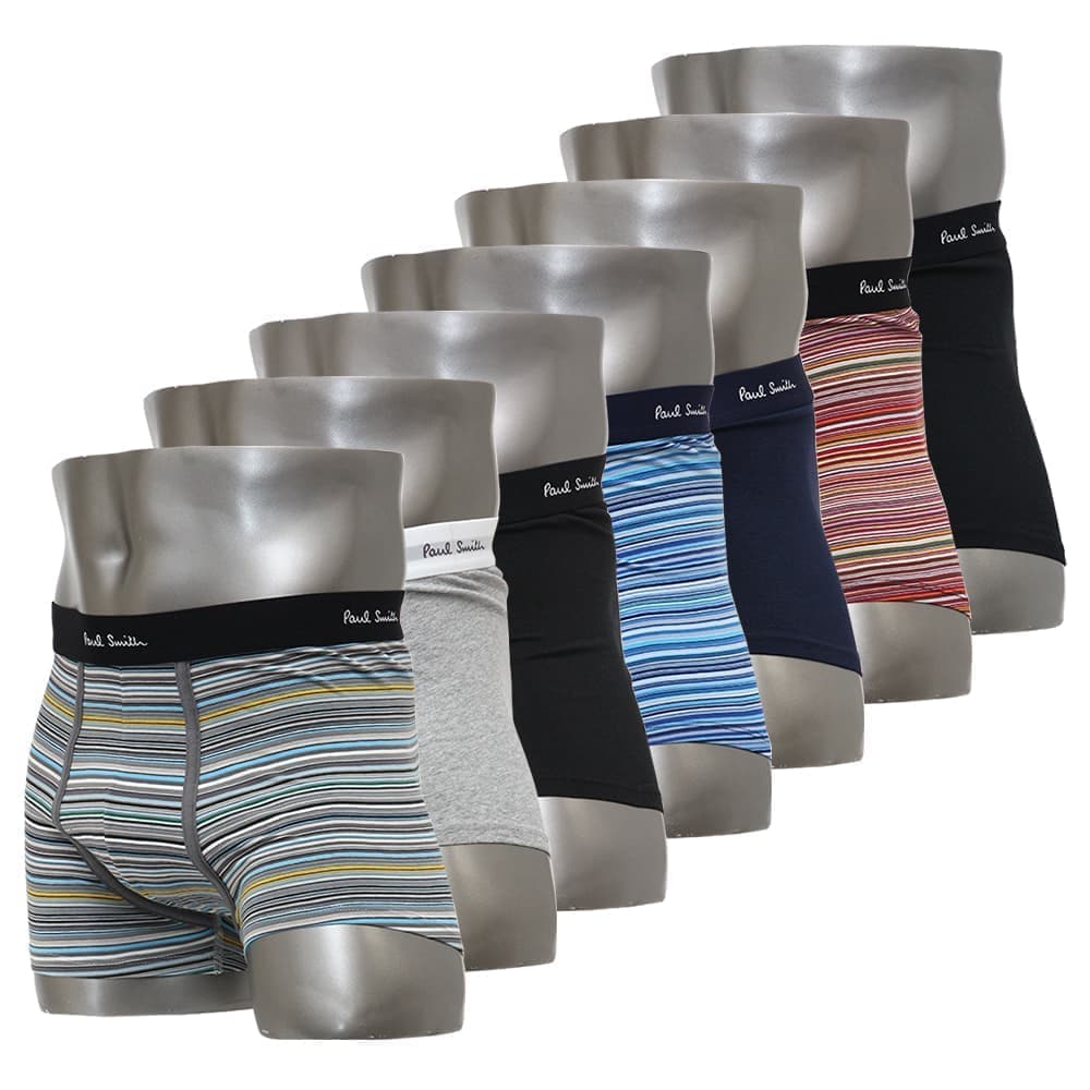 ポールスミス ボクサーパンツ 7枚セット 前閉じ 7枚組 Paul Smith Men s Trunk 7pack S/M/Lサイズ M1A-914C-A7PCK201A