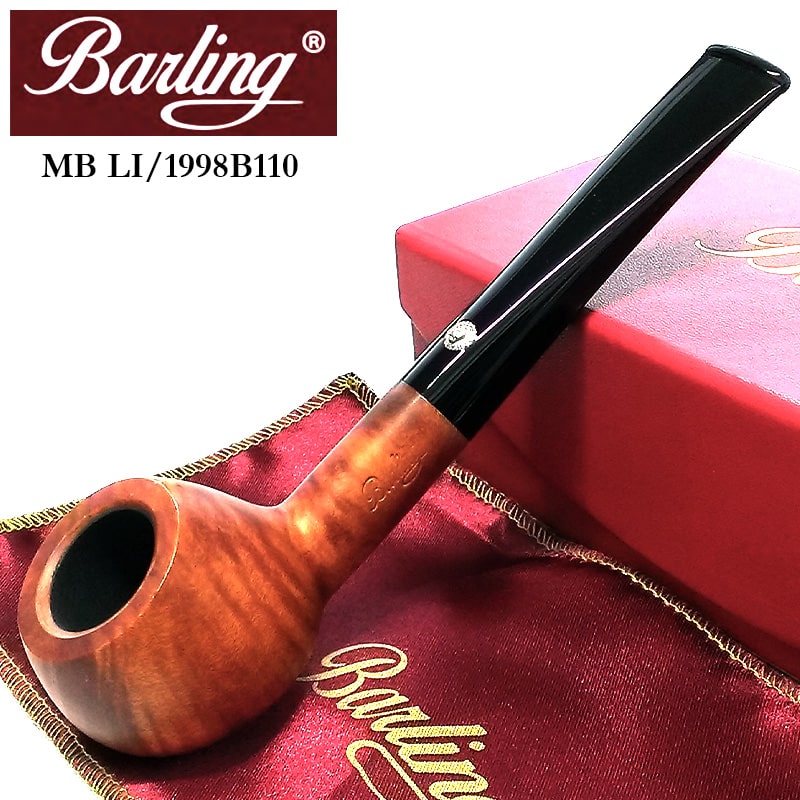 パイプ 喫煙具 Barling バーリング メリルボーン 天然木 純銀 スターリングシルバー ライトブラウン MARYLEBONE 高級 MB LI 1818 メンズ 9mmフィルター おしゃれ ライ