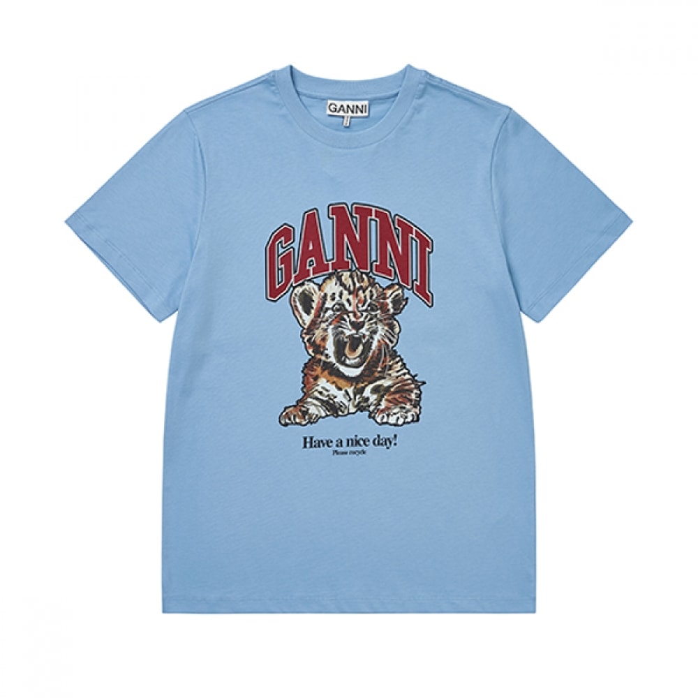 ギャニ T4007 745 タイガーロゴプリントレディースショートスリーブTシャツ