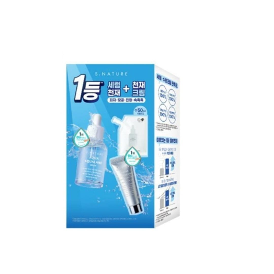 **本品+リフィル50ml+水分クリーム10ml**アクアスクアランセラム 50ml