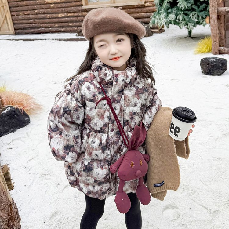 女の子の冬の綿入りジャケット 2024 新しい子供用ショート肥厚綿入りジャケット小中型子供用綿入りジャケット 4,907円