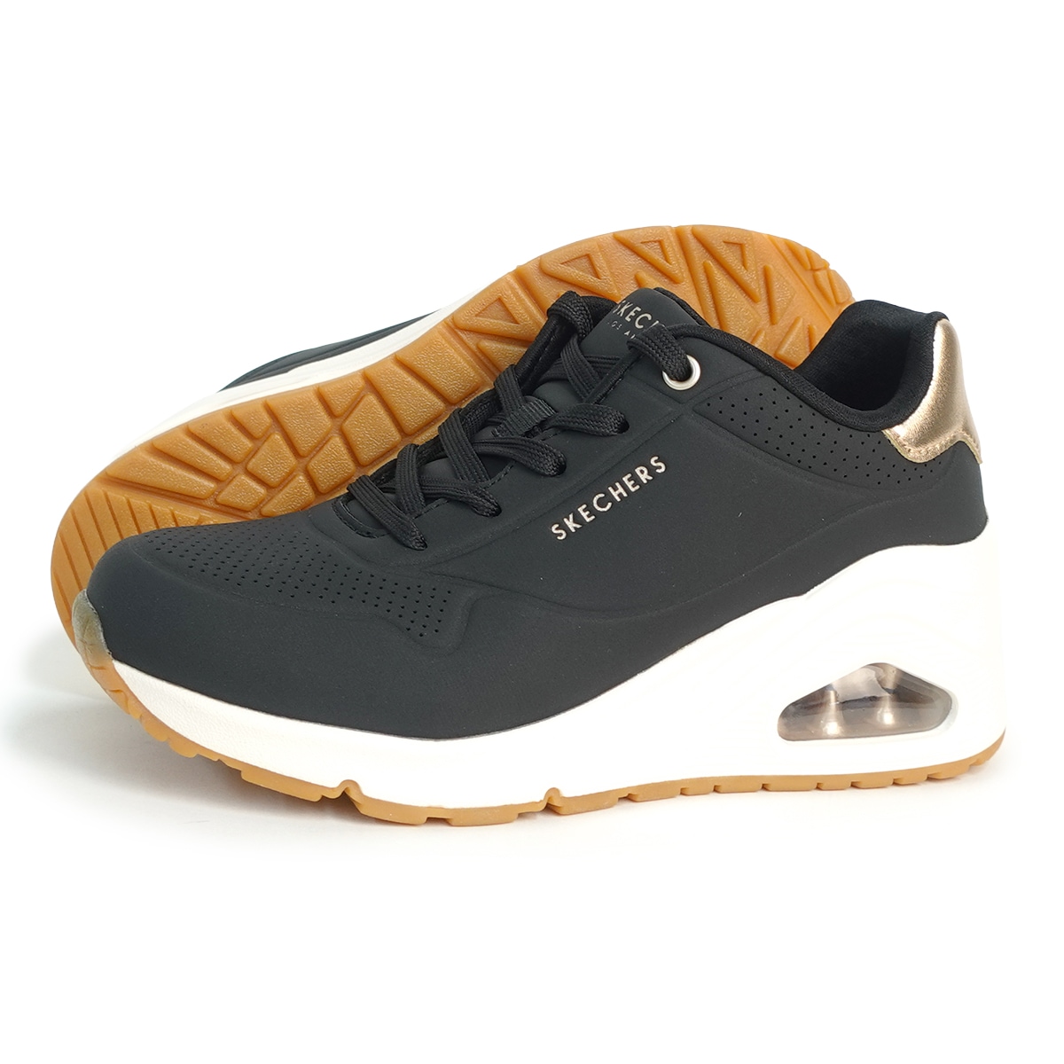 スニーカー レディース ウノウェッジ ハイ ステップス 177520 BLK ブラック