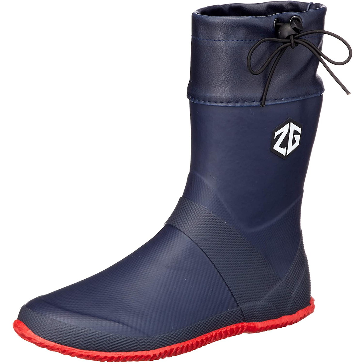 コーコス信岡 レインブーツ アクティブ ショート ZG-100 ネイビー Lサイズ　軽量／作業用長靴