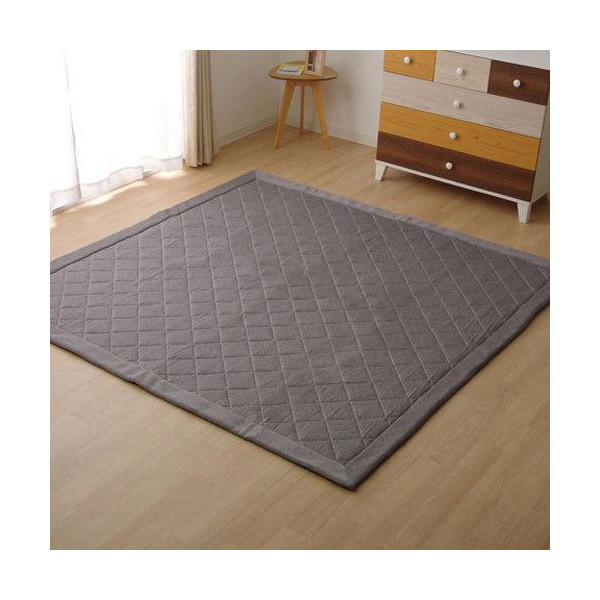 1380000001166 ラグ カーペット 2畳 デニム調 ニットキルトラグアルバ2IT グレー 190×190cm メーカー直送