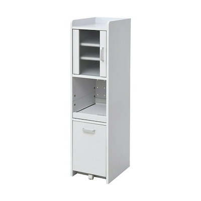 JKプラン 隙間収納　キッチン 食器棚 幅32.5 高さ124 ホワイト Qoo10] JKプラン すきま 隙間収納 キッチン : 家具・インテリア